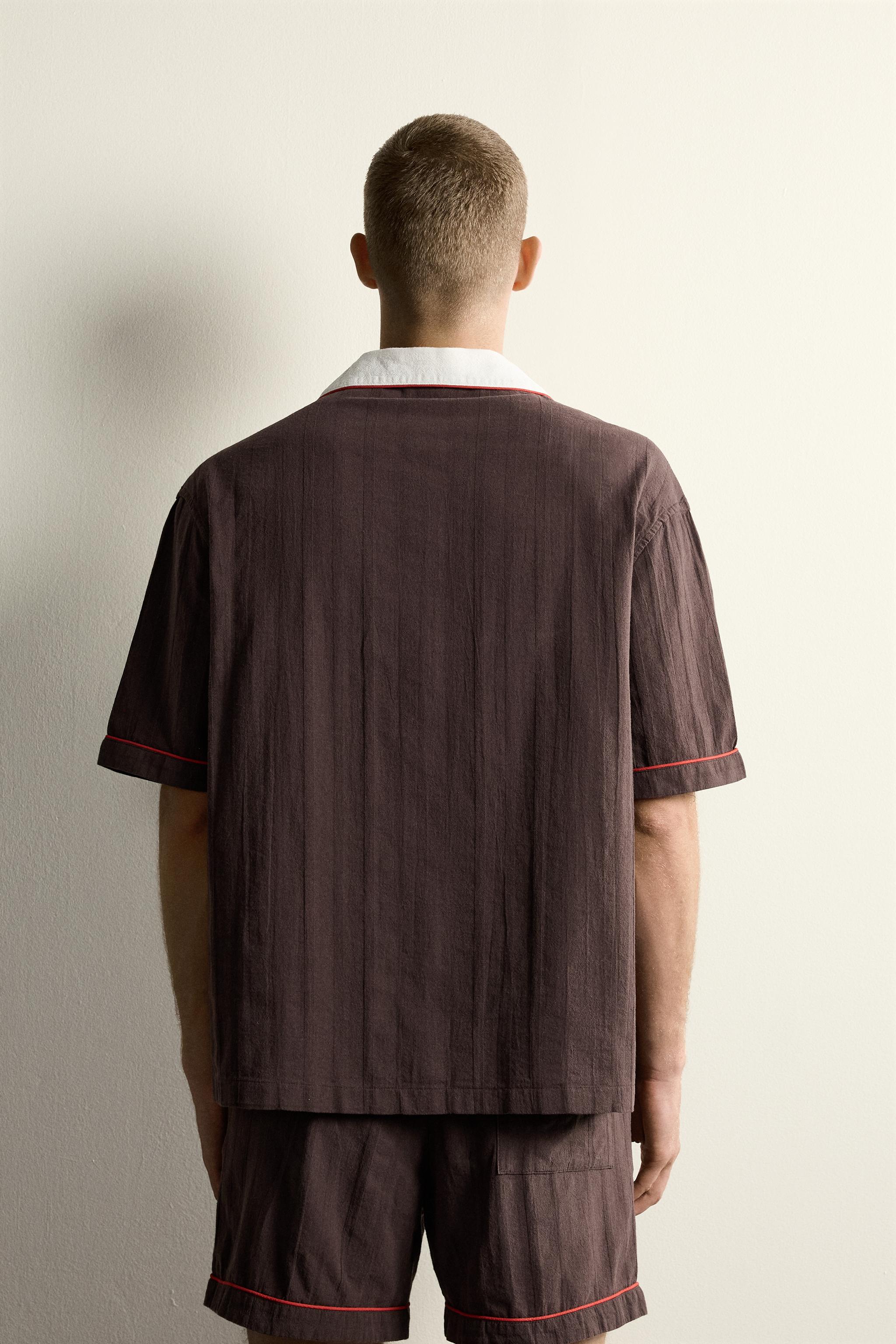 CHEMISE RELAXED FIT À BRODERIE PIMENT
